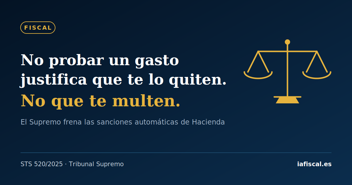 Hacienda ya no puede multarte "porque sí" por un gasto sin justificar: qué cambia (y qué no) tras la sentencia del Supremo